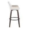 Daniella - 30" Fixed-height Barstool (Set of 2) - Dark Brown And White