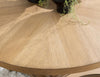 Linden - Complete Round Pedestal Table - Honeyed Oak