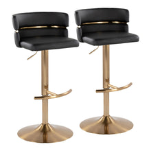  Cinch - Adjustable Barstool (Set of 2) - Gold Base