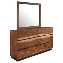  Winslow - 6-Drawer Dresser With Mirror - Smokey Walnut