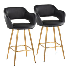  Margarite - 26" Fixed-Height Counter Stool - Gold Metal (Set of 2)