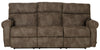 Tranquility - Power Headrest Power Lay Flat Reclining Sofa With DDT / CR3 Heat / Massage / Lumbar - Pewter