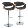 Curvo - Adjustable Barstool (Set of 2) - Silver Base