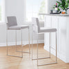 Fuji - High Back Barstool - Black Steel Legs