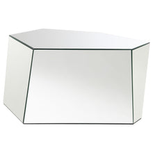  Capella - Mirrored Abstract Geometric Coffee Table - Silver