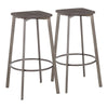 Clara - Square 30" Fixed-Height Barstool (Set of 2)