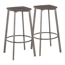  Clara - Square 30" Fixed-Height Barstool (Set of 2)