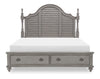 Kingston - Complete Louvered Poster Bed With Storage Footboard