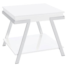  Marcia - Rectangular Side End Table - White High Gloss