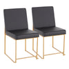 Fuji - High Back Dining Chair Set - Faux Leather