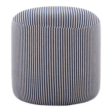  Round - Pouf - White And Blue