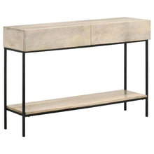  Rubeus - 2-Drawer Wood Entryway Console Table - White Washed