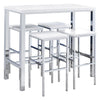 Natividad - 5 Piece Pub Height Bar Table Set - White High Gloss