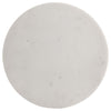 Colette - Round Marble Top Side Table - White And Dark Gray