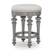 Kingston - Round Swivel Stool With Upholstered Seat - Sandalwood Brown / Tweed Gray