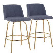  Toriano - 26" Fixed-Height Counter Stool (Set of 2) - Gold Base