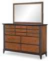 Fenmore - Mirror - Mocha And Distressed Cherry