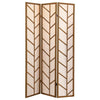 Mila - 3-Panel Room Divider Folding Shoji Screen - Walnut