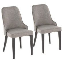  Nueva - Accent / Dining Chair - Black And Gray Fabric (Set of 2)