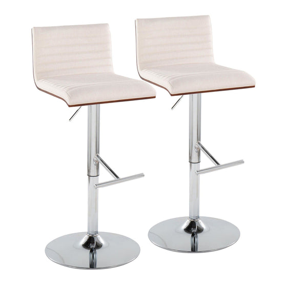 Mason - Adjustable Barstool (Set of 2) - Chrome Base