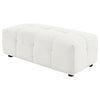 Everly - Boucle Upholstered Rectangular Ottoman - White