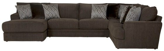 Galaxy - 3 Piece Sectional, Comfort Coil Seating And 9 Included Accent Pillows