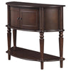 Brenda - 2 Door Demilune Wood Entryway Console Table - Brown