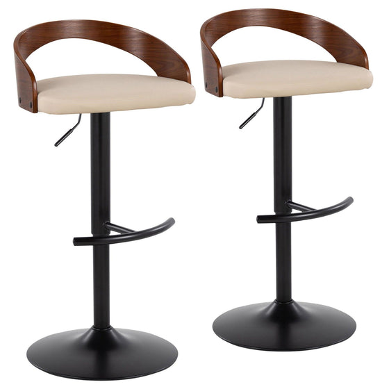 Grotto - Adjustable Barstool (Set of 2) - Black