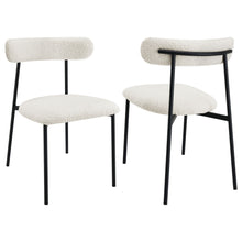  Anzio - Boucle Upholstered Dining Side Chair (Set of 2) - White