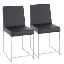  Fuji - High Back Dining Chair - Stainless Steel (Set of 2)