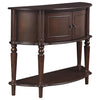 Brenda - 2 Door Demilune Wood Entryway Console Table - Brown