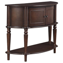  Brenda - 2 Door Demilune Wood Entryway Console Table - Brown