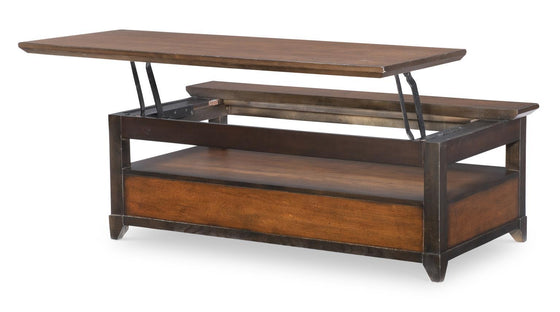 Fenmore - Lift Top Cocktail Table - Mocha And Distressed Cherry