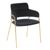 Napoli - Chair - Gold Metal And Black Velvet (Set of 2)