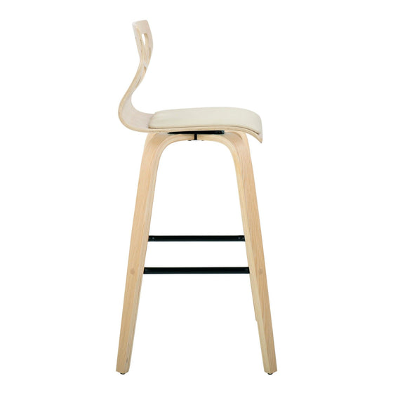 Folia - 30" Fixed-height Barstool (Set of 2) - Beige