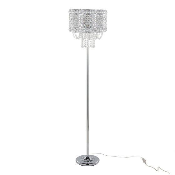 Droplets - 60" Metal Floor Lamp - Gray