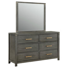  Kieran - 6-Drawer Dresser With Mirror - Gray