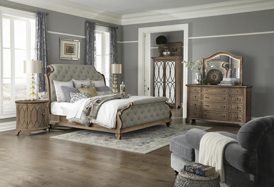 Jasper County - Complete Honeysuckle Upholstered Bed