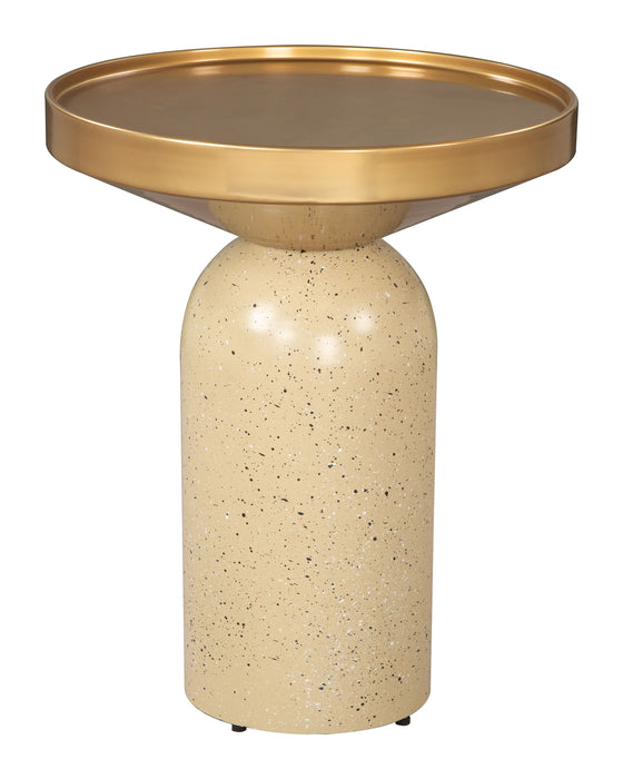 Cendre - Side Table - Gold & Beige