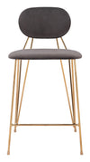 Georges - Counter Stool (Set of 2) - Gray / Gold