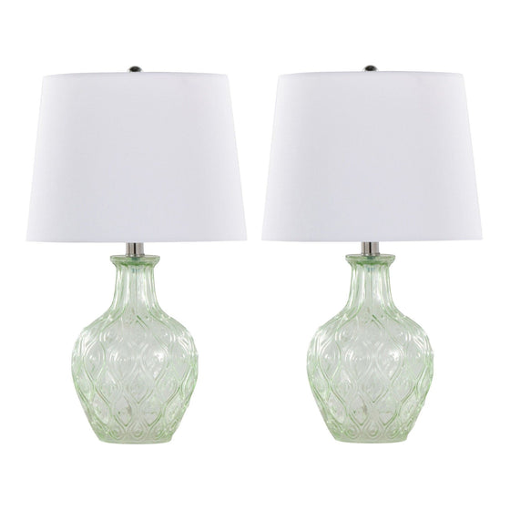 Gloria - Round 20" Glass Accent Lamp (Set of 2)