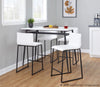 Marcel - Mara Upholstered Counter Height Dining Set - Black Metal With Black Wood Tabletop And Gold Metal