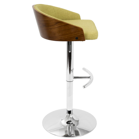 Santi - 25" Fixed-Height Counter Stool With Swivel - Walnut Wood (Set of 2)