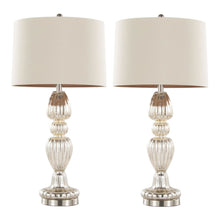  Spade - 30" Glass Table Lamp (Set of 2) - Beige