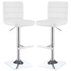 Bianca - Square Upholstered Adjustable Bar Stools (Set of 2)