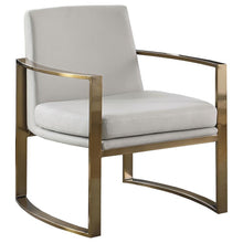  Cory - Upholstered Arched Arm Accent Chair - Cream