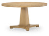 Linden - Complete Round Pedestal Table - Honeyed Oak