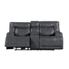 Titan - Console Loveseat With Power Headrest & Footrest - Gray