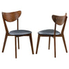 Jedda - Wood Dining Side Chair (Set of 2) - Dark Walnut And Black