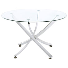  Beckham - Round Glass Top Dining Table